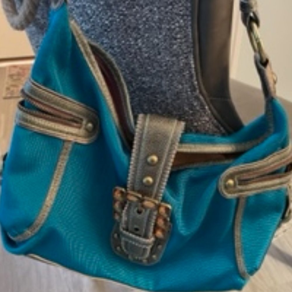 Kathy Van Zeeland hobo bag teal